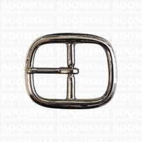 Oval centre bar buckle solid brass nickel plated 32 mm nickel plated