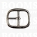 Oval centre bar buckle solid brass nickel plated 32 mm nickel plated - pict. 1