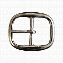 Oval centre bar buckle solid brass nickel plated 38 mm nickel plated