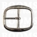 Oval centre bar buckle solid brass nickel plated 43 mm nickel plated - pict. 1