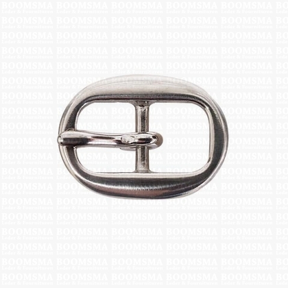 Oval centre bar buckle stainless steel 12 mm - pict. 1