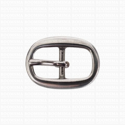 Oval centre bar buckle stainless steel 16 mm - pict. 1