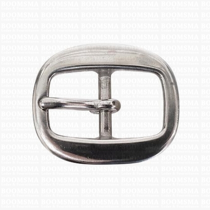 Oval centre bar buckle stainless steel 20 mm - pict. 1