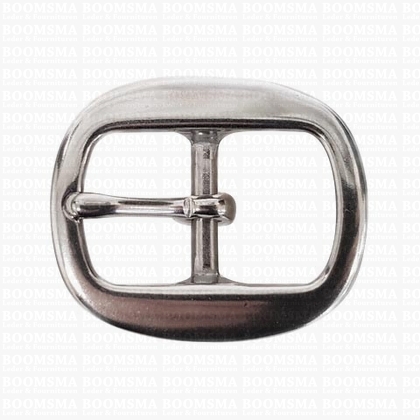 Oval centre bar buckle stainless steel 25 mm - pict. 1