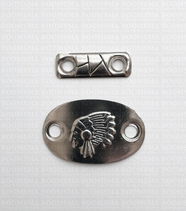 Plates  silver Indian (10/pack), holes Ø 4 mm (per pack) - pict. 3