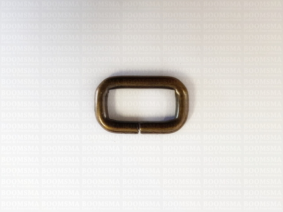 Rectangle loop antique brass plated 16 mm (per 10) - pict. 2