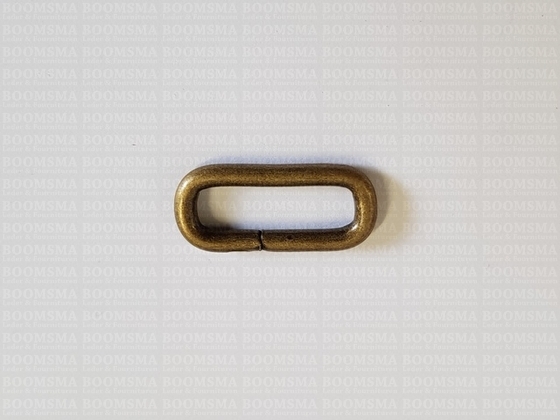 Rectangle loop antique brass plated 20 mm (per 10) - pict. 2