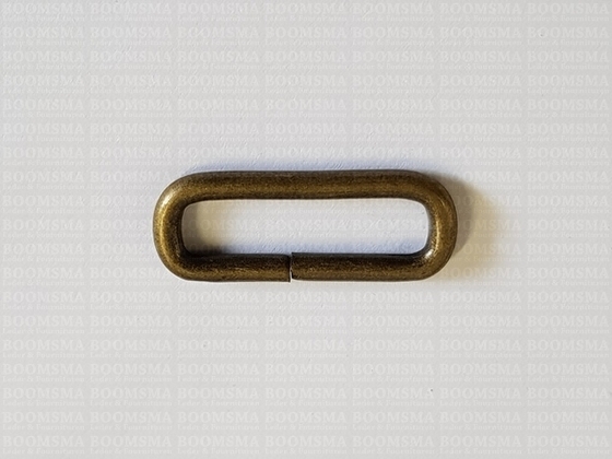 Rectangle loop antique brass plated 25 mm (per 10) - pict. 2
