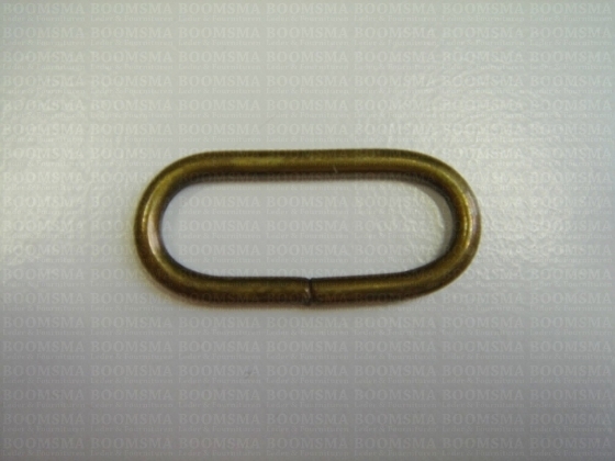 Rectangle loop antique brass plated 30 mm oval (per 10) - pict. 1