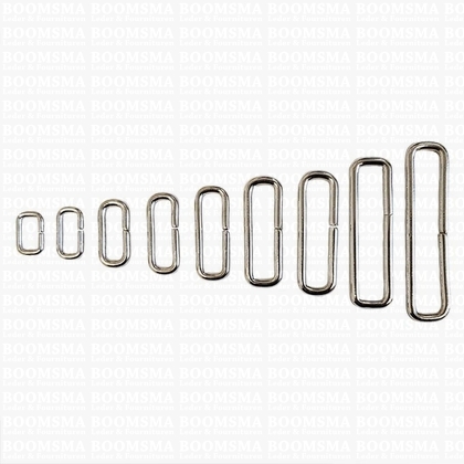 Rectangle loop silver 20 mm (per 10) - pict. 1
