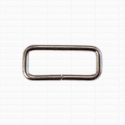 Rectangle loop silver 25 mm -thin version- (per 10) - pict. 1