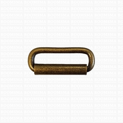 Rectangle loop with roller antique brass plated 25 mm (ea) (8 mm height) - pict. 1