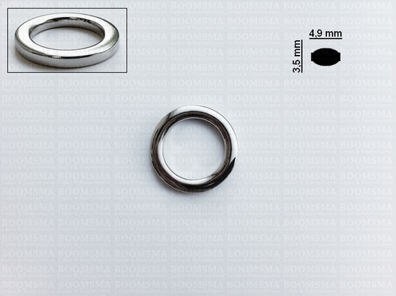 Ring deluxe oval and round silver Ø 20 mm  (ea) - pict. 1