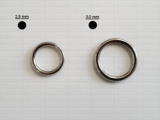 Ring deluxe oval and round silver Ø 15 mm, round thick: 2,8 mm - pict. 3