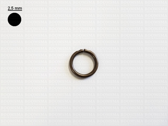 Ring (open) antique brass plated Ø 12 mm × 2.5 mm (per 10) - pict. 2