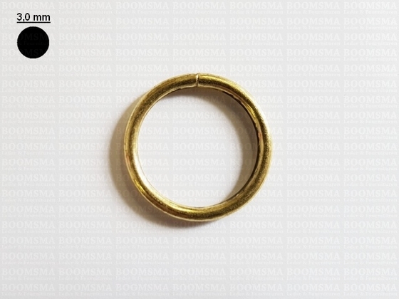 Ring (open) gold Ø 25 mm × 3 mm (per 10) Slightly damaged! - pict. 2
