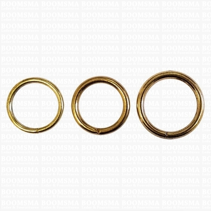 Ring (open) gold Ø 25 mm × 3 mm (per 10) Slightly damaged! - pict. 1