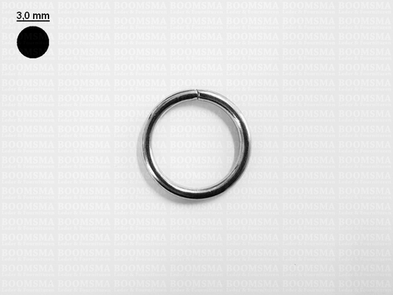 Ring (open) silver Ø 20 mm × 3 mm (per 10) - pict. 2