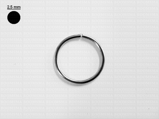 Ring (open) silver Ø 25 mm × 2,5 mm (THIN), in short supply (per 10) - pict. 2