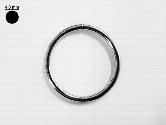 Ring (open) silver Ø 40 mm × 4 mm (per 10) - pict. 2