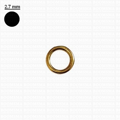 Ring round solid brass gold 12 mm × Ø 2,7 mm (ea) - pict. 1