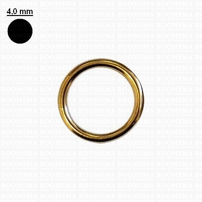 Ring round solid brass gold 25 mm × Ø 4 mm (ea) - pict. 1