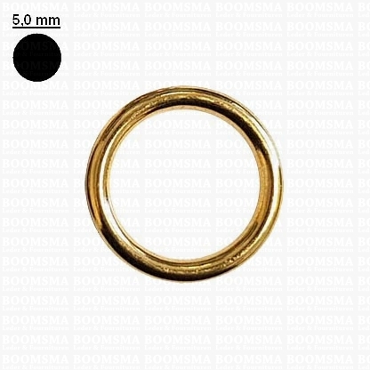Ring round solid brass gold 32 mm × Ø 5 mm (ea) - pict. 1
