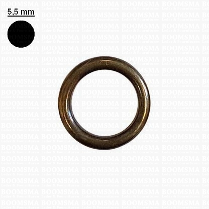 Ring round solid brass gold 25 mm × Ø 5,5 mm  (ea) - pict. 1