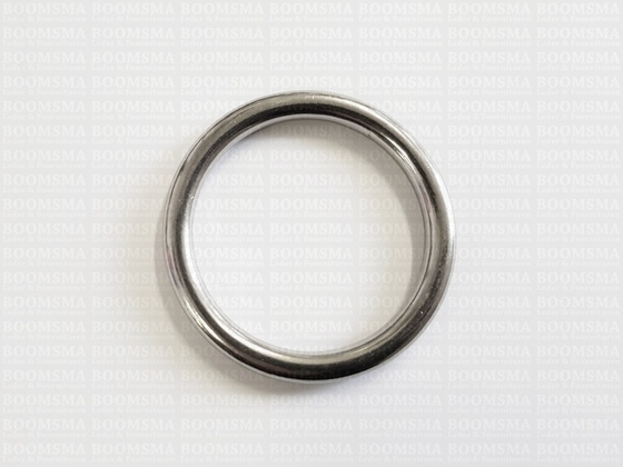 Ring round stainless steel silver - pict. 4