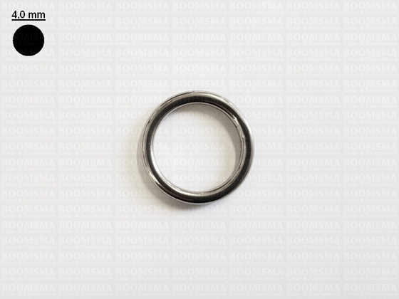 Ring round stainless steel silver 25 mm × Ø 5 mm  - pict. 2