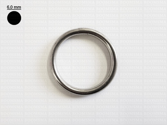 Ring round stainless steel silver 40 mm × Ø 6 mm  - pict. 2