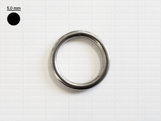 Ring round stainless steel silver 30 mm × Ø 5 mm - pict. 2