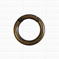 Ring-spring snap antique brass plated inside Ø 16 mm 