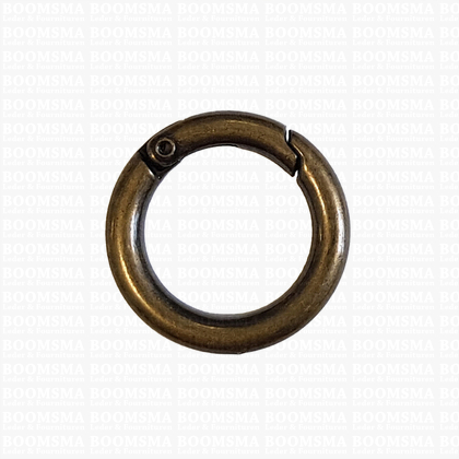 Ring-spring snap antique brass plated inside Ø 16 mm  - pict. 1