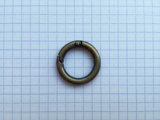 Ring-spring snap antique brass plated inside Ø 16 mm  - pict. 2