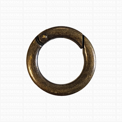 Ring-spring snap antique brass plated inside Ø 20 mm (ea) - pict. 1
