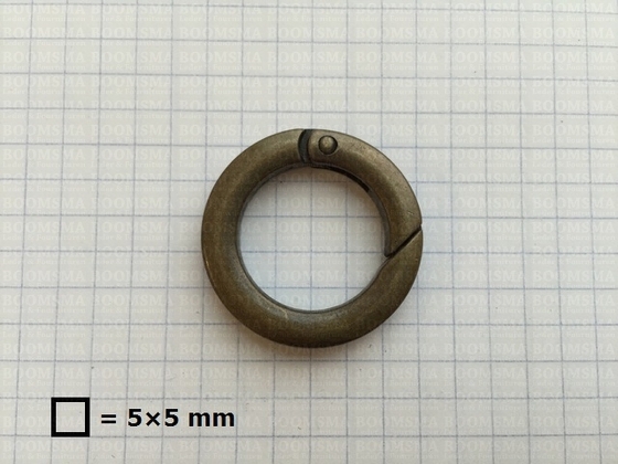 Ring-spring snap antique brass plated inside Ø 20 mm (ea) - pict. 2