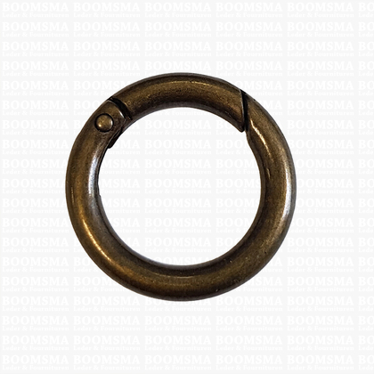 Ring-spring snap antique brass plated inside Ø 26 mm (ea) - pict. 1