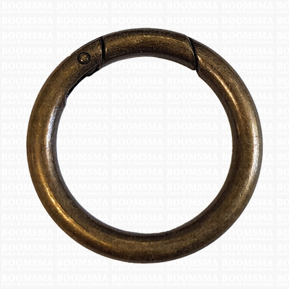 Ring-spring snap antique brass plated inside Ø 40 mm (ea) - pict. 1