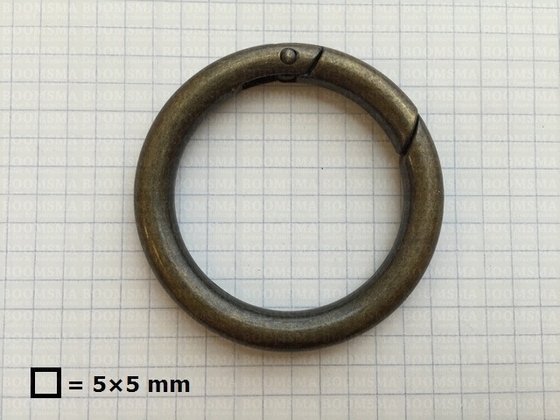 Ring-spring snap antique brass plated inside Ø 40 mm (ea) - pict. 2
