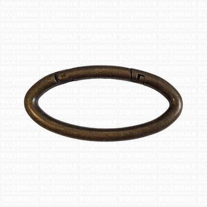 Ring-spring snap antique brass plated inside Ø 60 mm (ea) - pict. 1