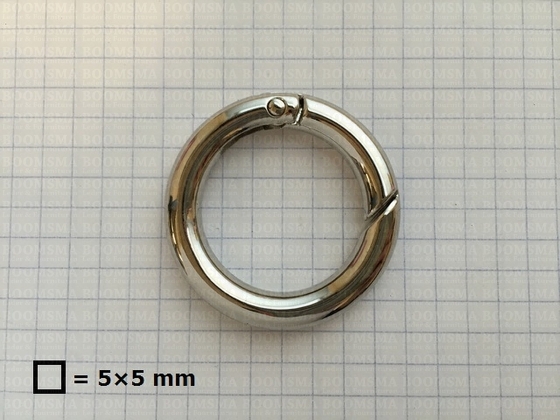 Ring-spring snap silver inside Ø 26 mm (ea) - pict. 2