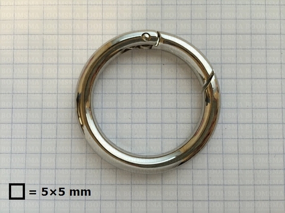 Ring-spring snap silver inside Ø 35 mm (ea) - pict. 2