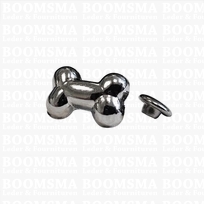 Rivet for dogcollar silver bone 13 × 9 mm (per 10 pcs)