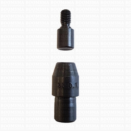 Handpress Supplies: Rivet setter for handpress fits double cap rivet 33/2 (per set) - pict. 1