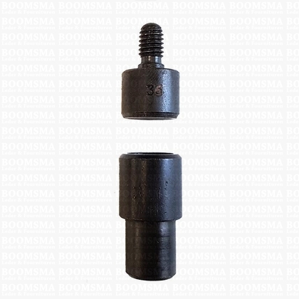 Handpress Supplies: Rivet setter for handpress fits double cap rivet 36/2 (per set) - pict. 1