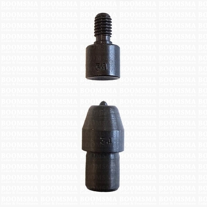 Handpress Supplies: Rivet setter for handpress fits rivet 34  (per set) - pict. 1