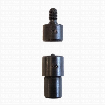 Handpress Supplies: Rivet setter for handpress fits rivet 36 (026, 39 & 42) (per set) - pict. 1