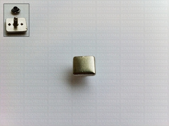 Rivet various forms silver square (10 × 10 mm) (per 10) - pict. 2