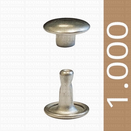 Rivets: Rivets 34 Double cap antique/mat silver  34/8/2 per 1.000 - pict. 1